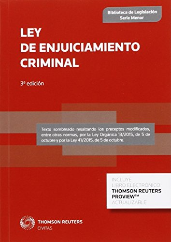 Ley De Enjuiciamiento Criminal: 63 (Biblioteca de Legislación - Serie Menor)