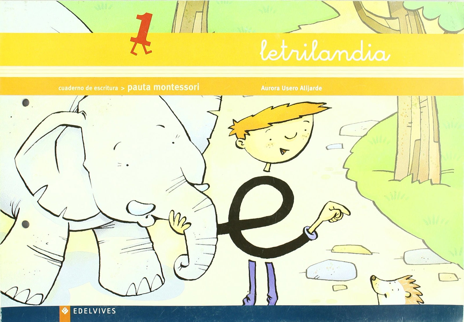 Letrilandia Cuaderno 1 (Cuadricula) de escritura Pauta montessori