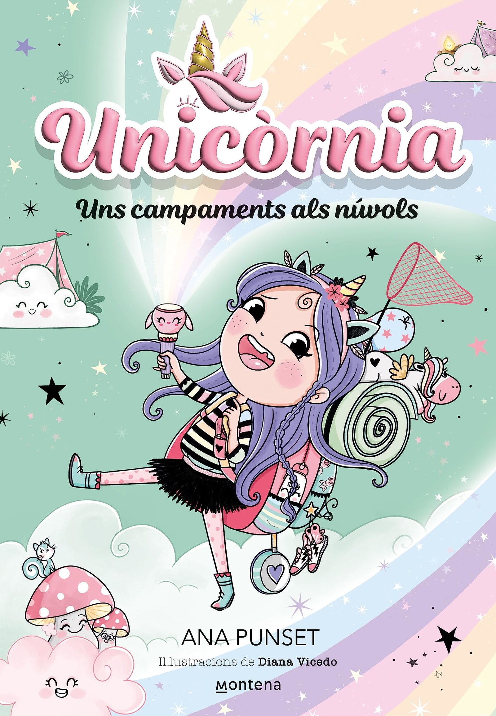 Unicòrnia 5 - Uns campaments als núvols: Primeres lectures en català (Montena)