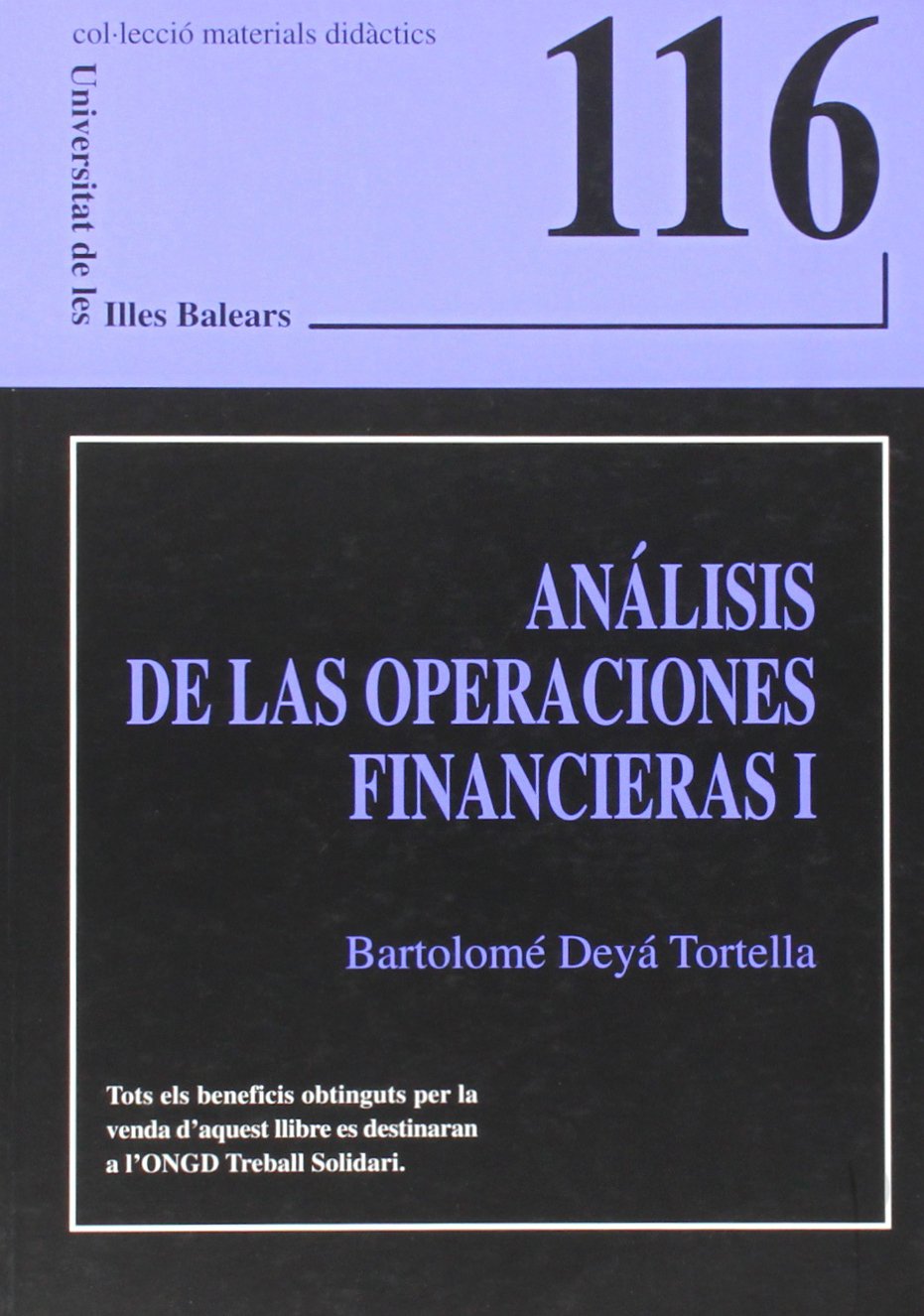 Análisis de las operaciones financieras I: 116 (Materials didàctics)