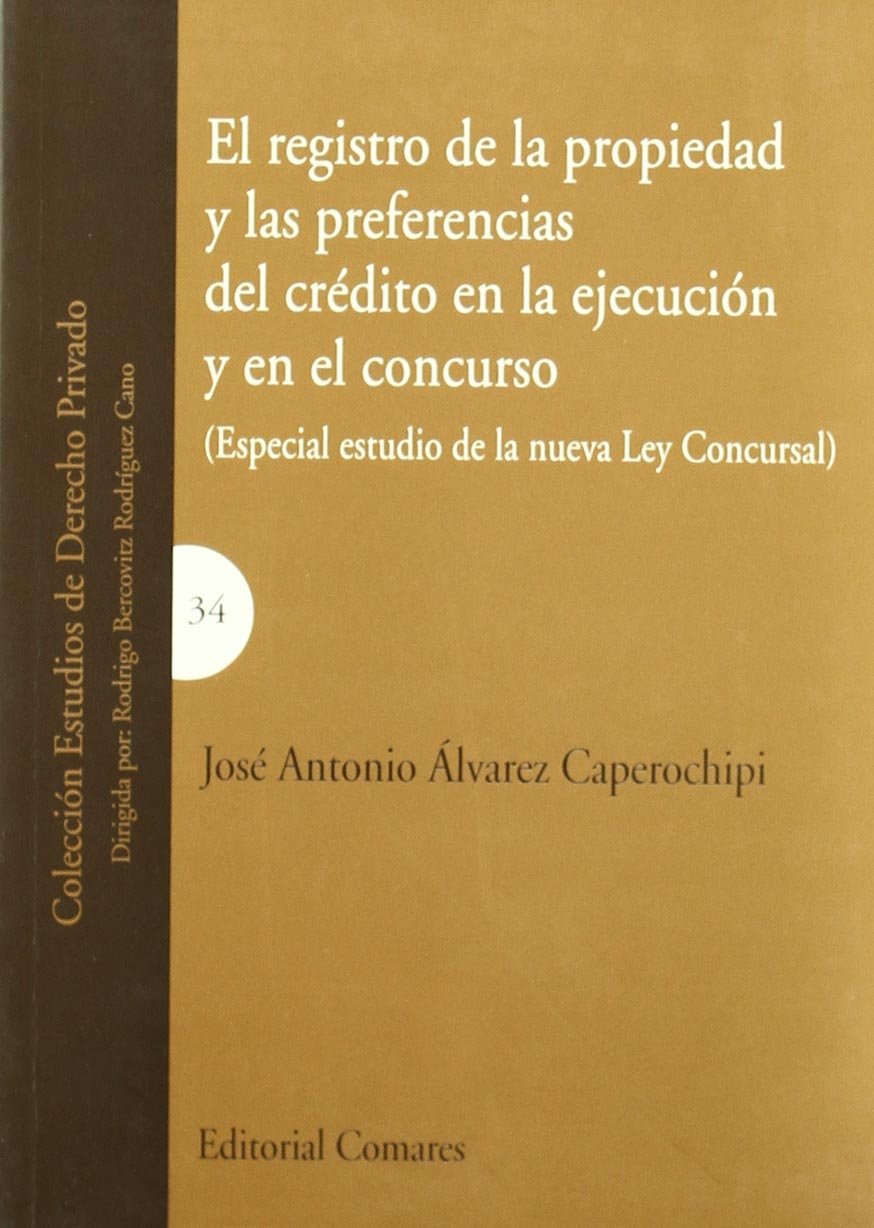 REGISTRO DE LA PROPIED.PREF.CRED.EJEC (SIN COLECCION)