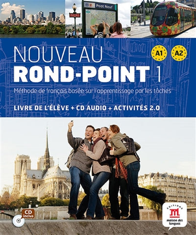 Nouveau rond-point 1 A1-A2 : méthode de français basée sur l'apprentissage par les tâches : livre de l'élève + CD audio