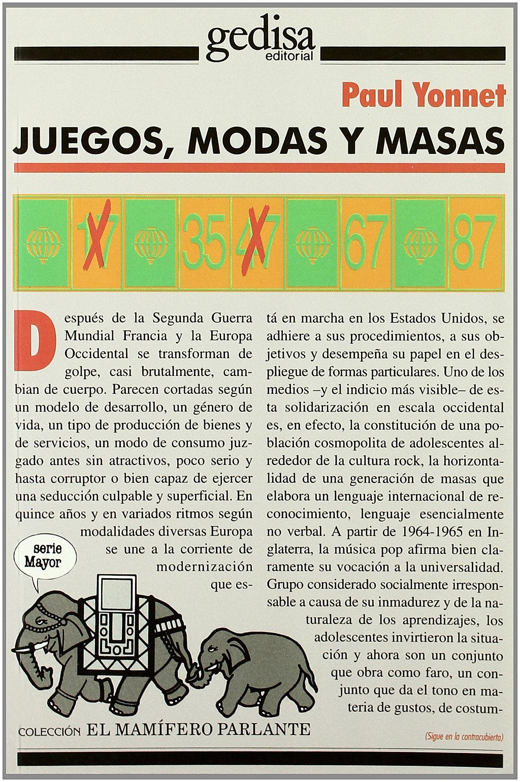 Juegos, modas y masas (SIN COLECCION)