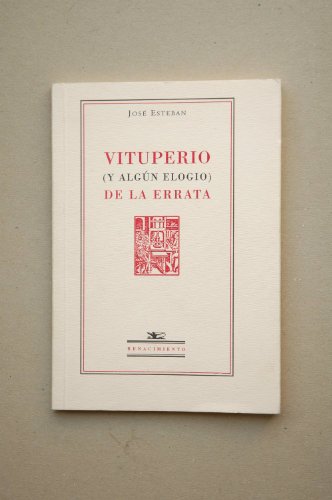 Vituperio (Y Algun Elogio) De L (OTROS TITULOS)