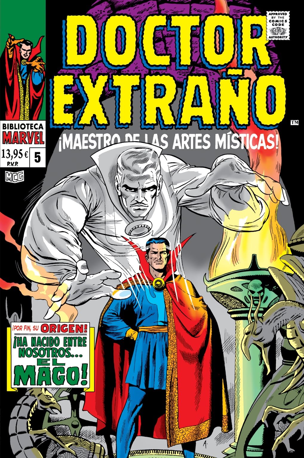 Biblioteca marvel doctor extraño 5. 1967-68: strange tales 162-168, doctor strange 169-171 usa