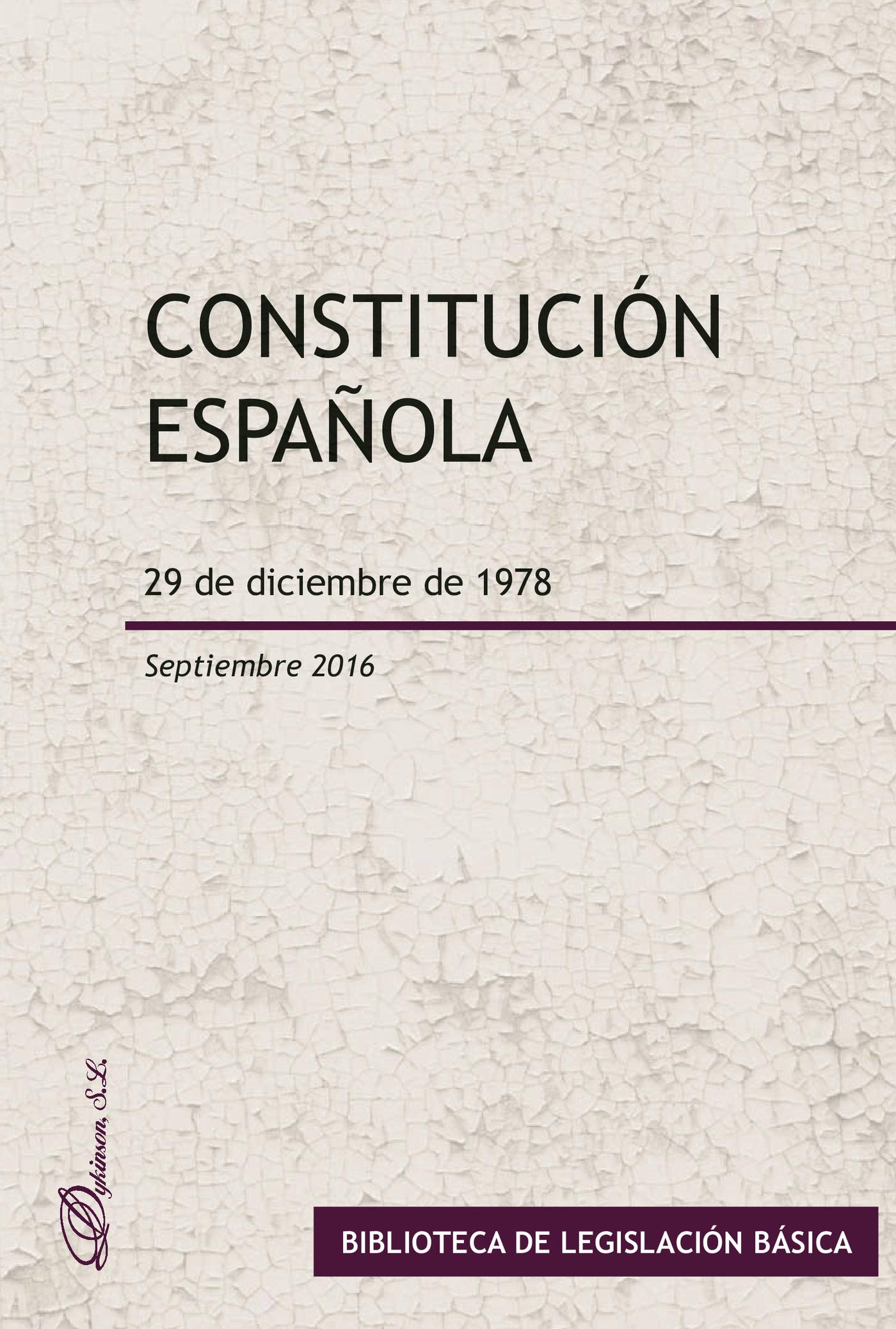 Constitución española. 29 de diciembre de 1978