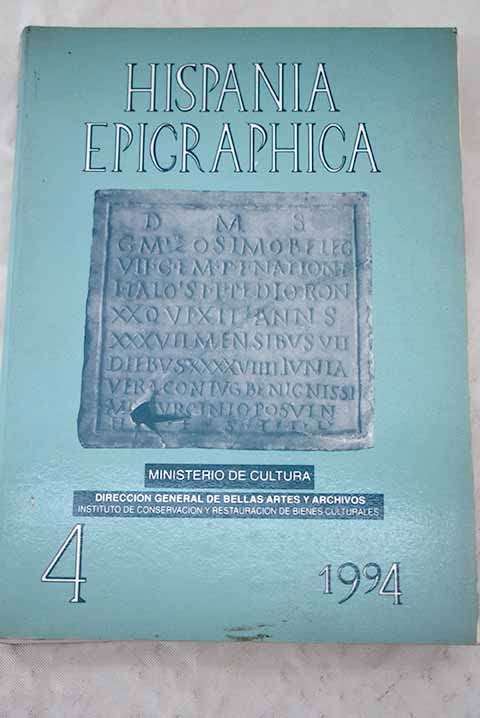 Hispania epigraphica IV