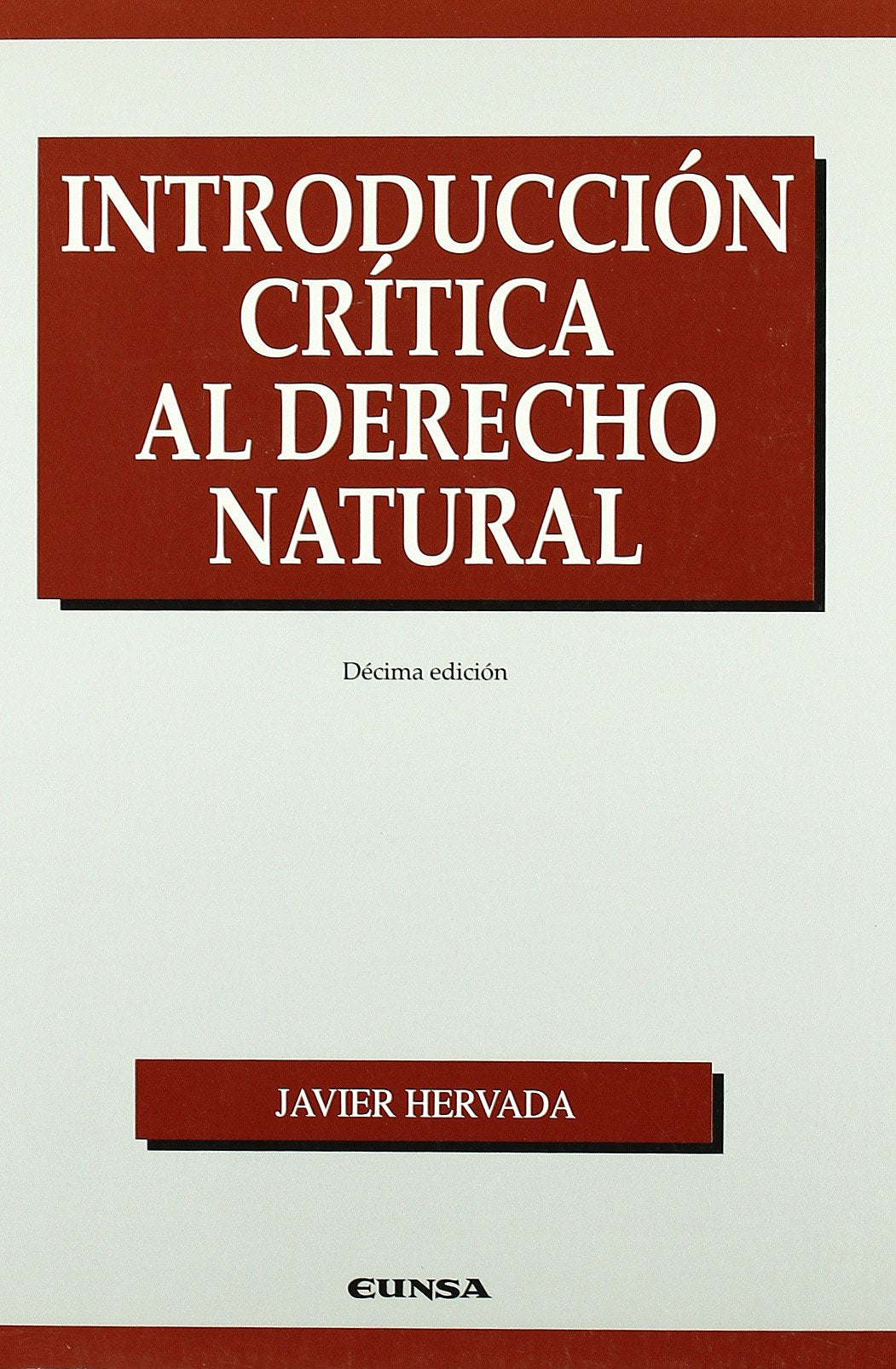 Introducción crítica al derecho natural