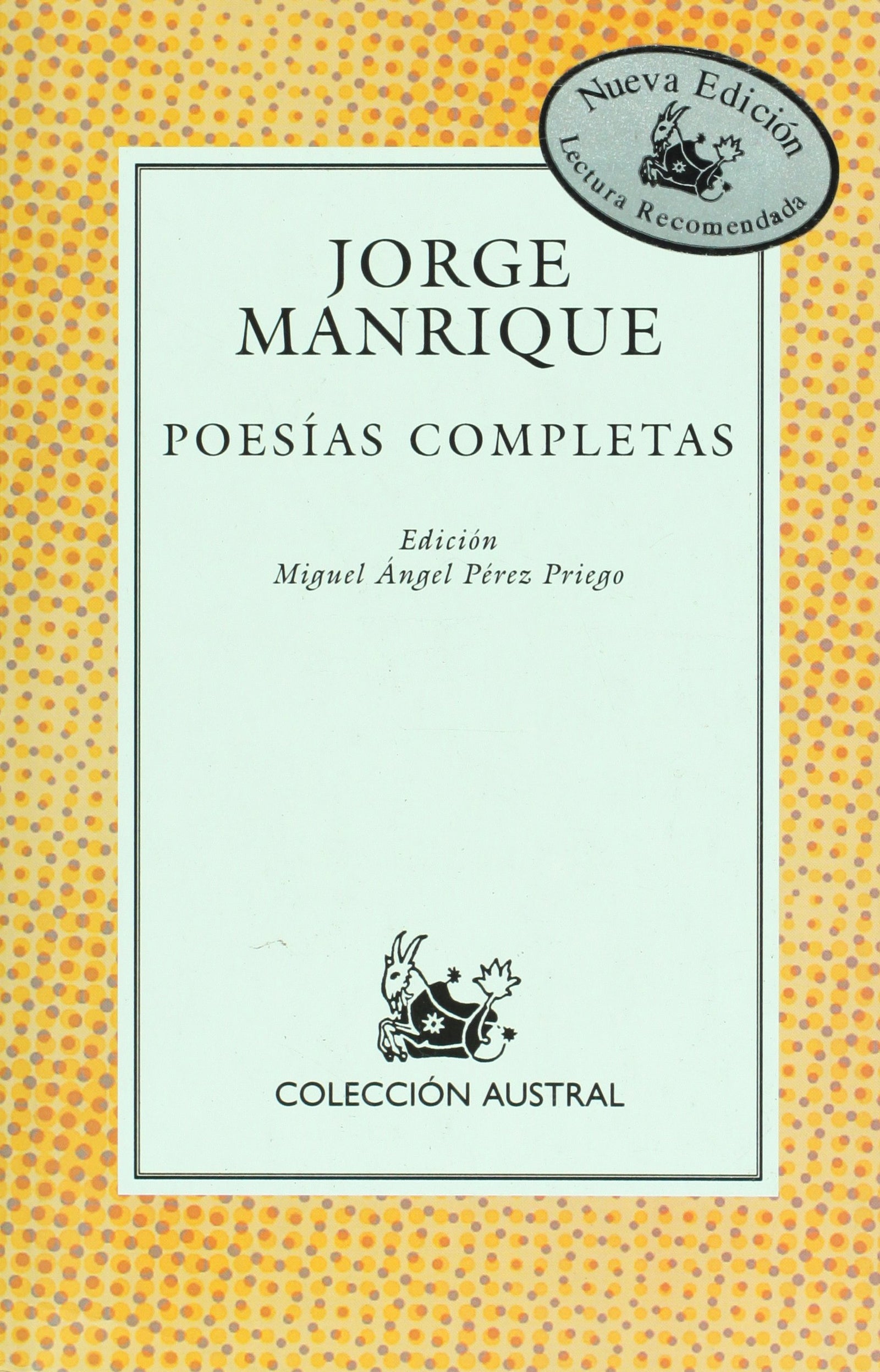 POESIAS COMPLETAS-JORGE MANRIQUE (SIN COLECCION)
