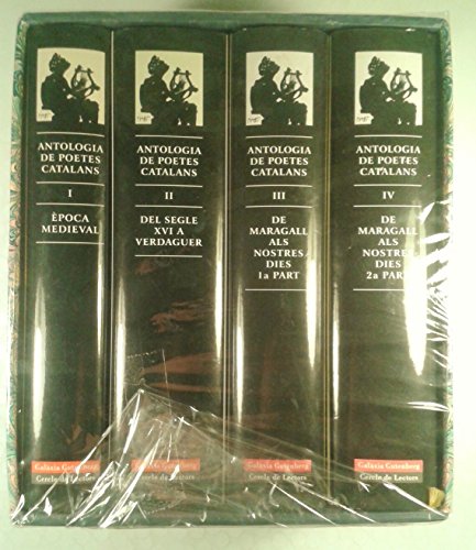Antologia de poetes catalans I, II, III i IV: 4 volums en un estoig (Llibres en català)