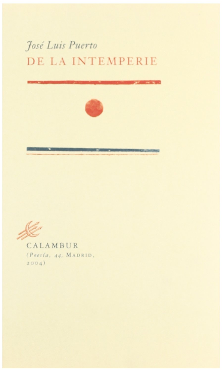 De la intemperie (Calambur Poesía)