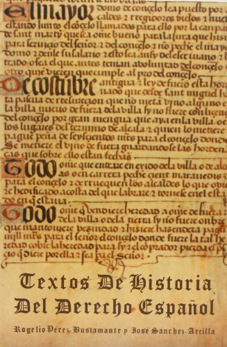 Textos de historia del derecho español (SIN COLECCION)