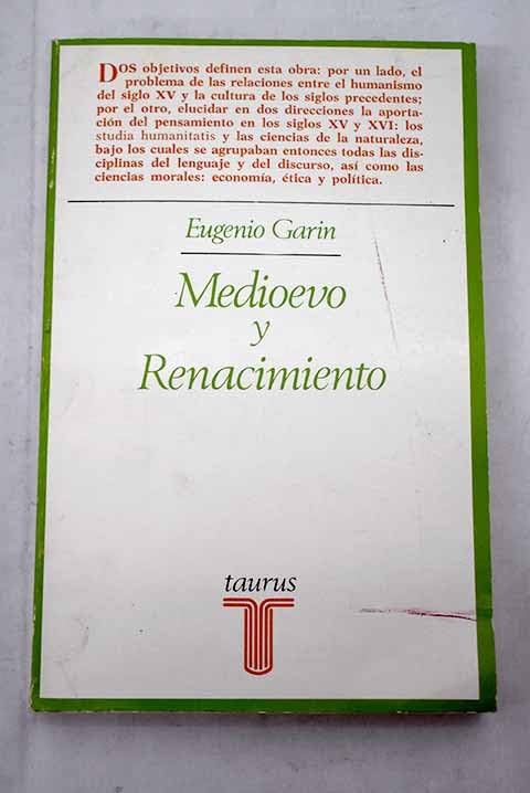 Medioevo y renacimiento