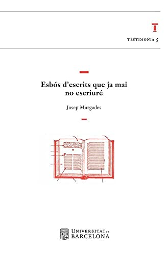 Esbós D’Escrits Que Ja Mai No Escriuré (TESTIMONIA)