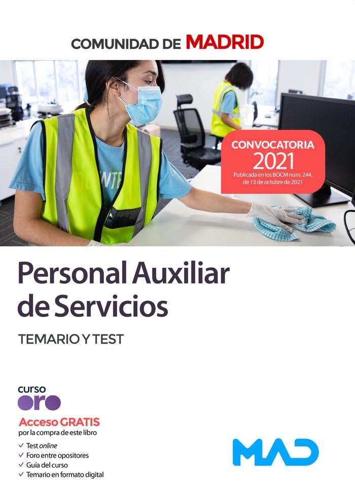 Personal Auxiliar de Servicios de la Comunidad de Madrid. Temario y test