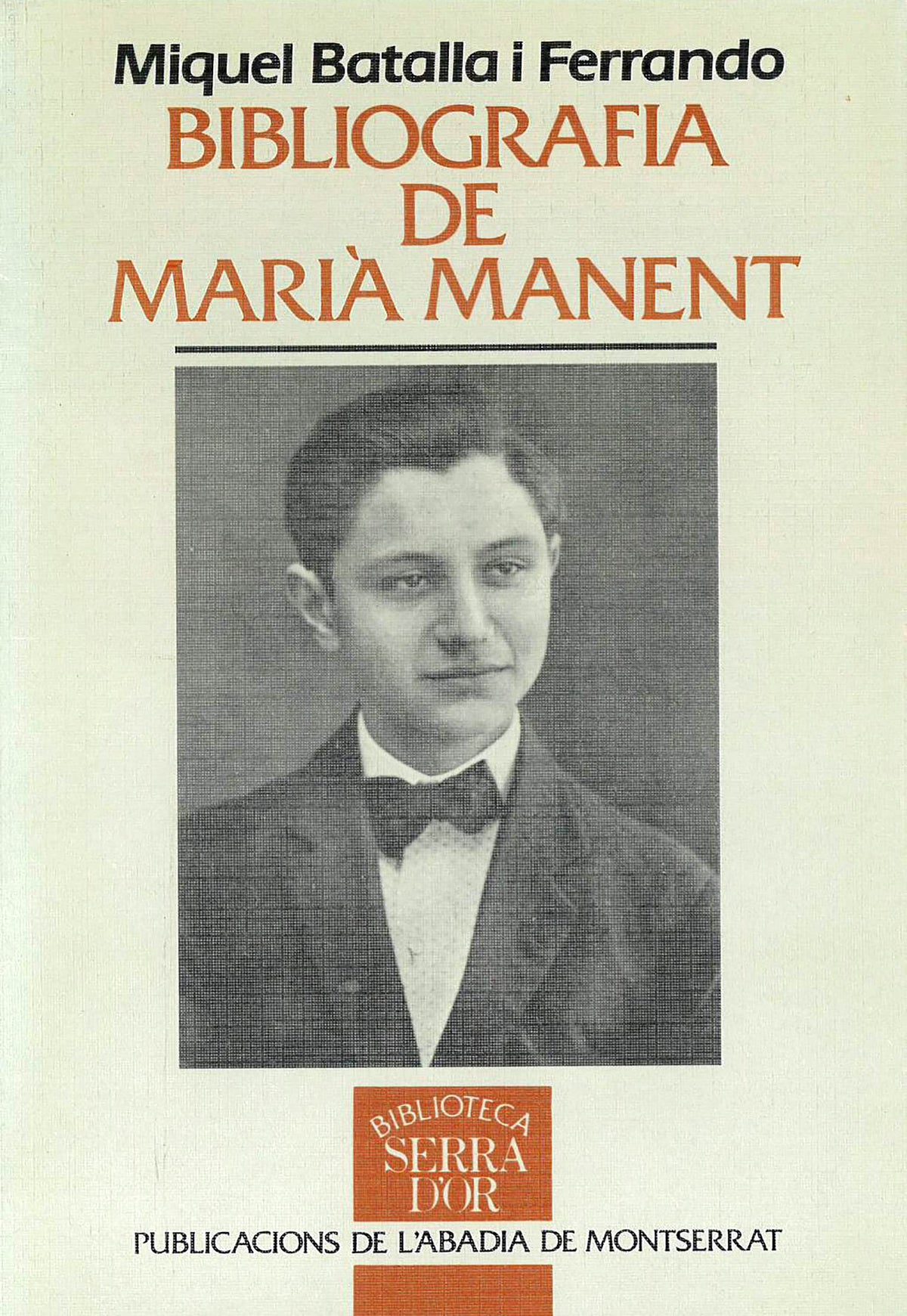 Bibliografia de Marià Manent
