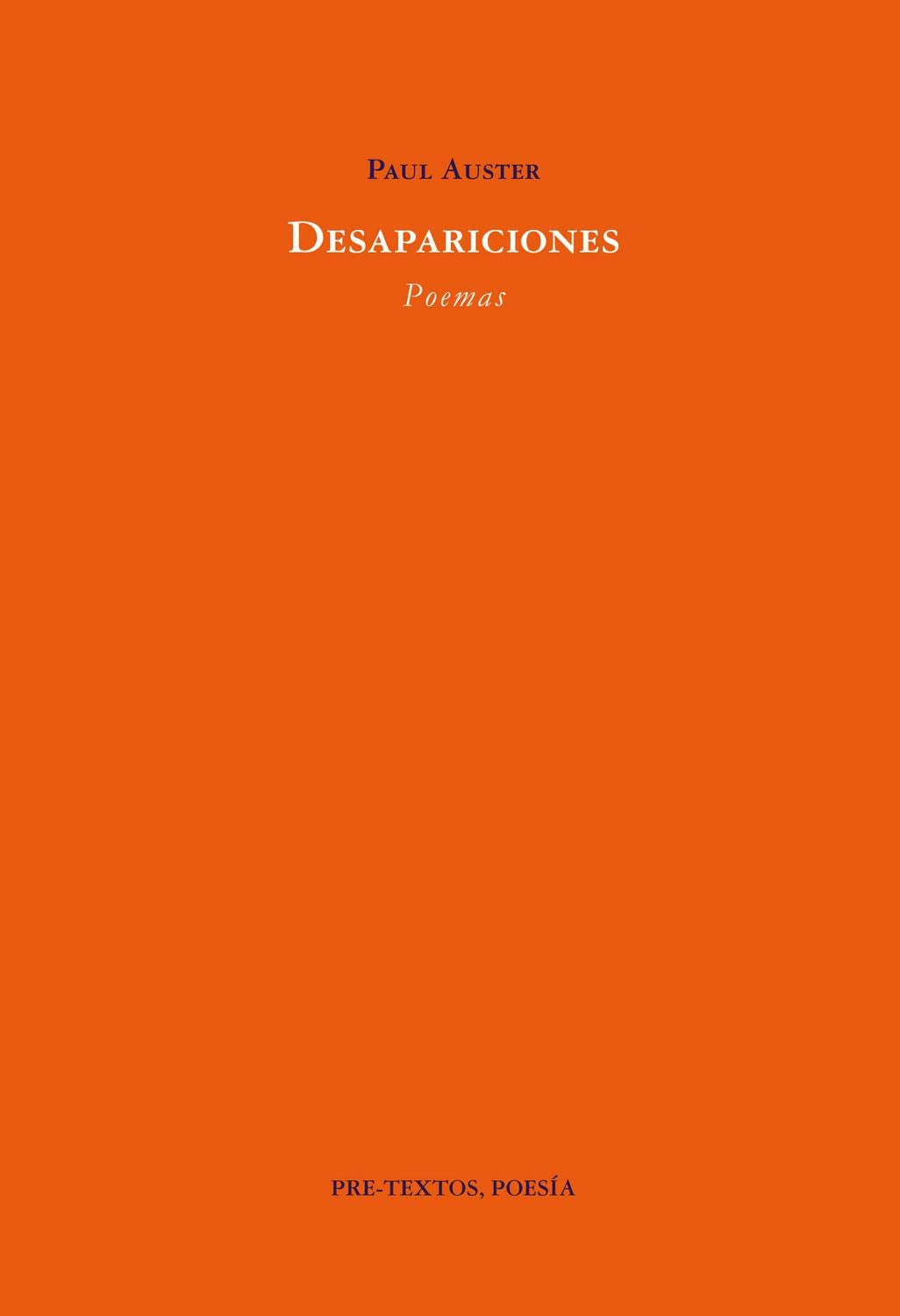 Desapariciones: Poemas ( Poesía)