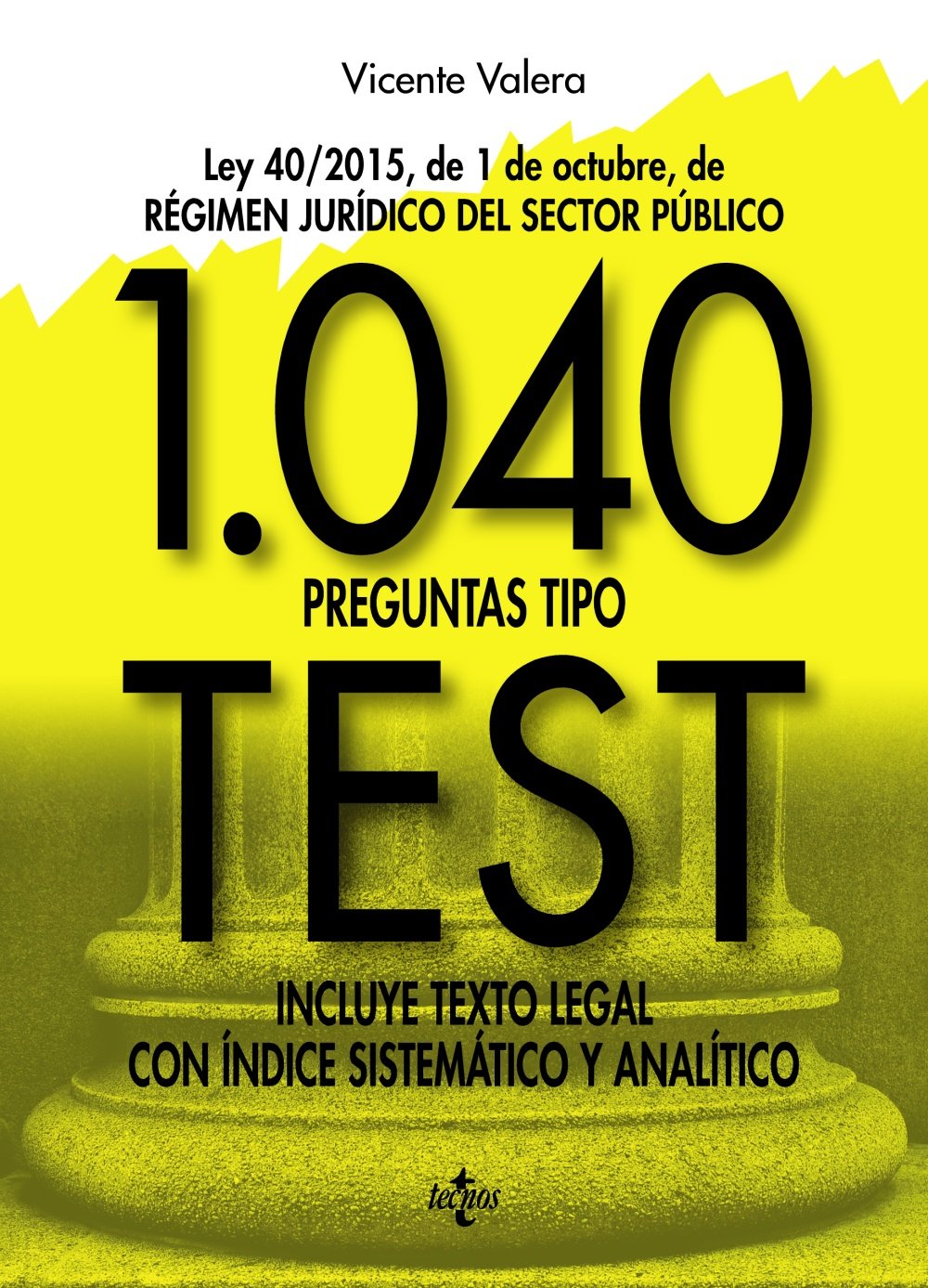 1040 preguntas tipo test: Ley 40/2015, de 1 de octubre, del Régimen Jurídico del Sector Público. Incluye texto legal con índice sistemático y analítico (Derecho - Práctica Jurídica)
