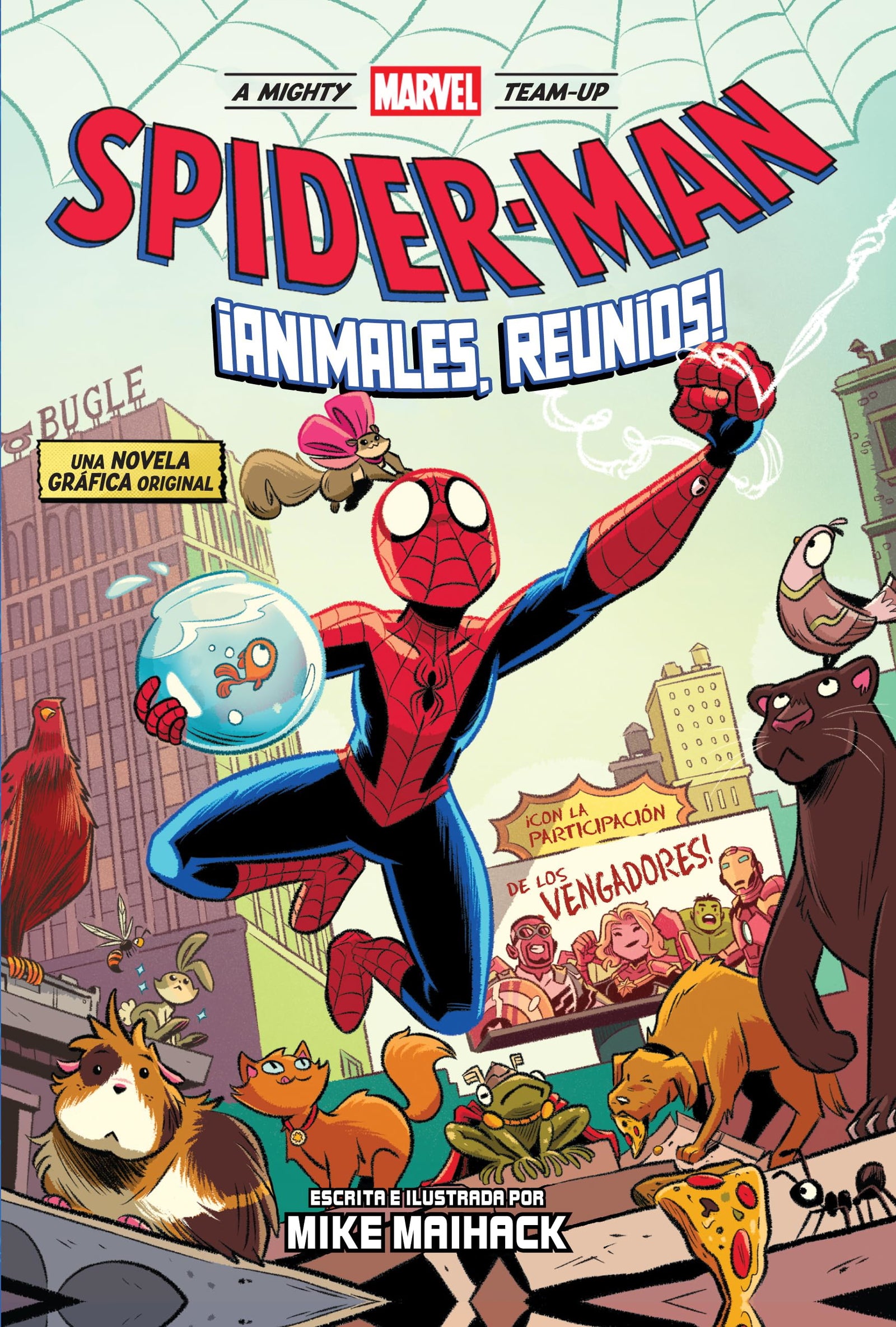 A mighty marvel team-up. spiderman ¡animales, reuníos!