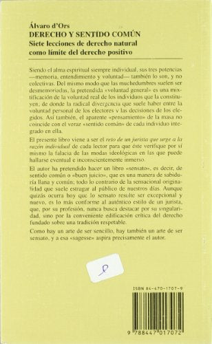 Derecho y Sentido Común (Cuadernos)