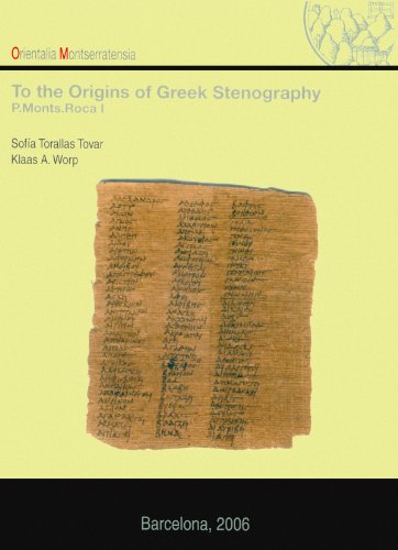 To the Origins of Greek Stenography. (P. Monts. Roca I)