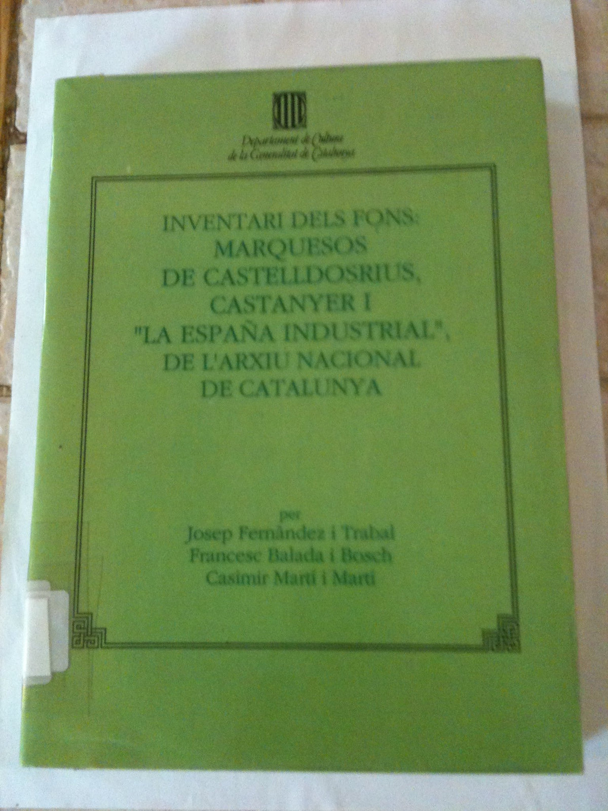 Inventari dels fons: 