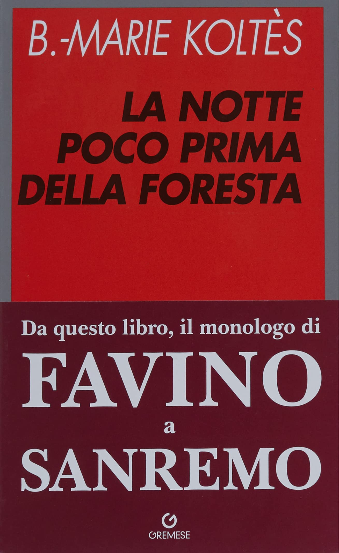 La notte poco prima della foresta (Teatro)