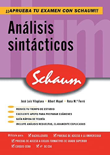 Analisis sintacticos. Schaum - 9788448198626 (BACHILLERATO)