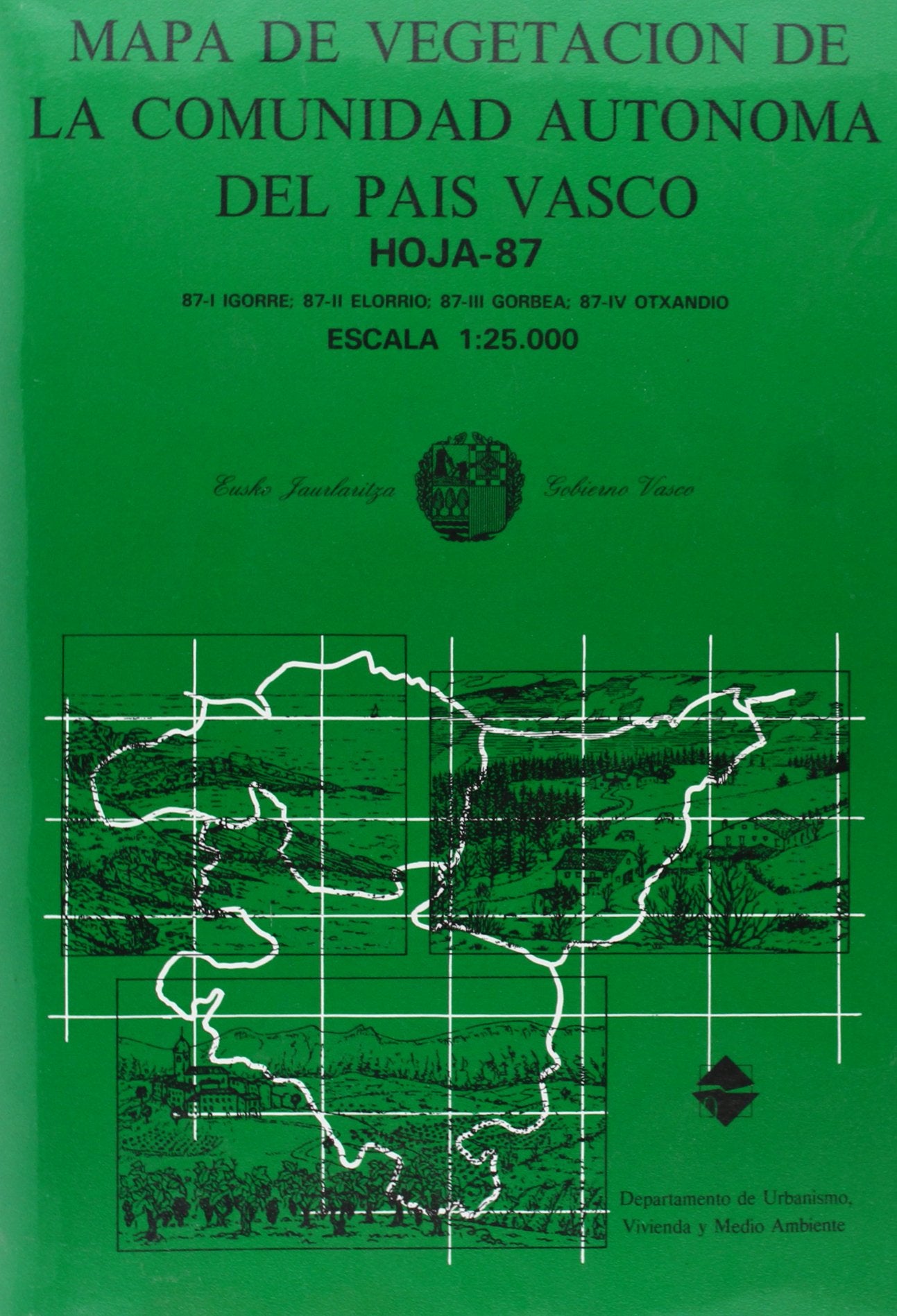 Mapa vegetacion c.a.p.V.- 87/3 -gorbea (Urbanismo)