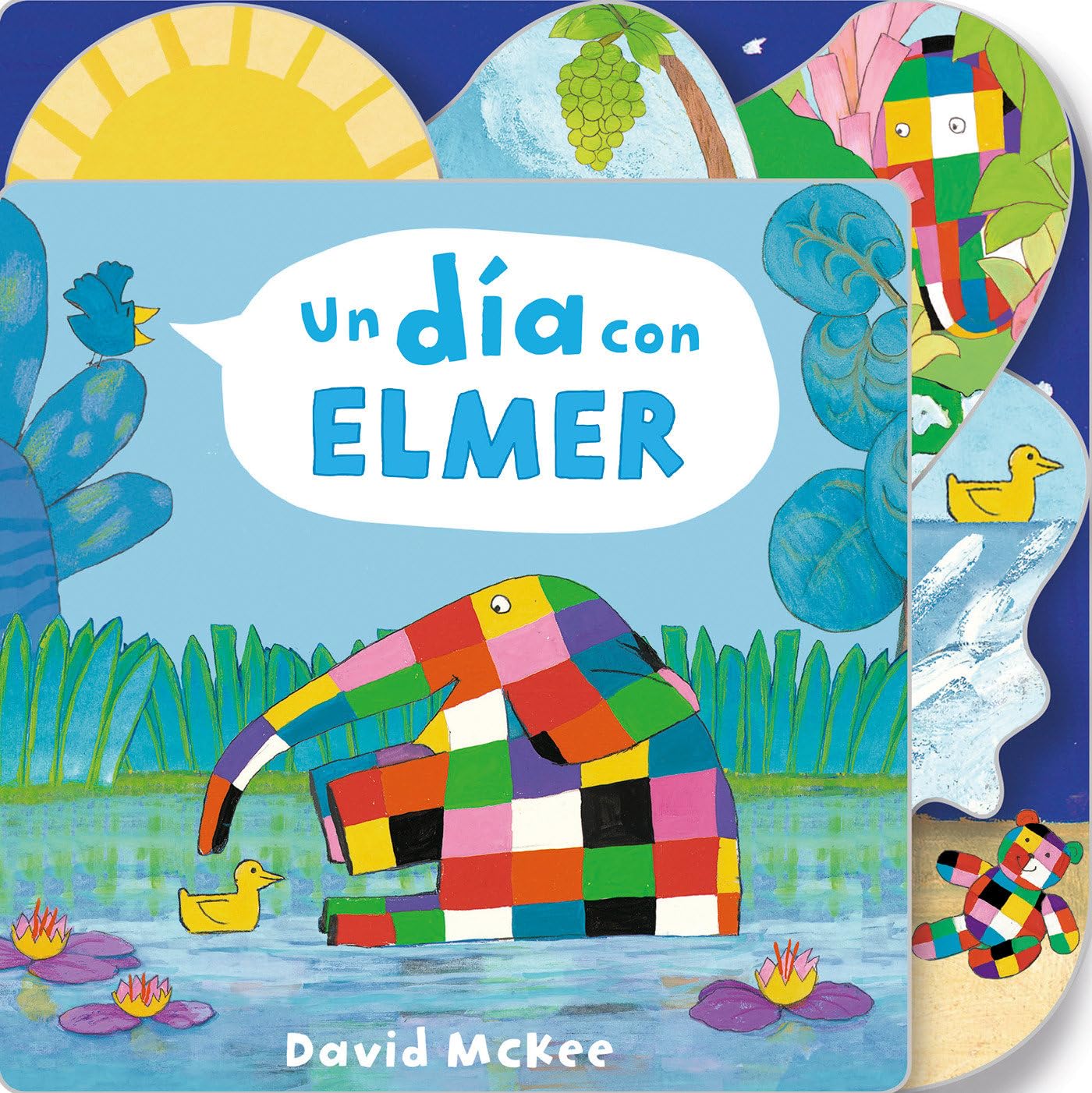 Elmer. Libro de cartón - Un día con Elmer (Pequeñas manitas)