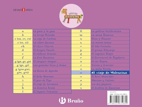 El viaje de Valentina: Juega con la v (Castellano - A PARTIR DE 3 AÑOS - LIBROS DIDÁCTICOS - El zoo de las letras)