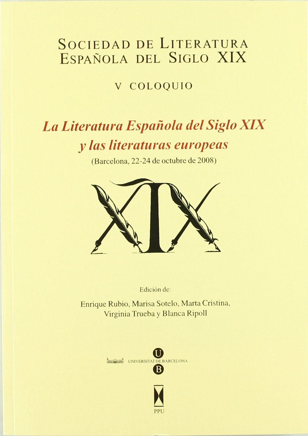 La literatura española del siglo XIX y las literaturas europeas