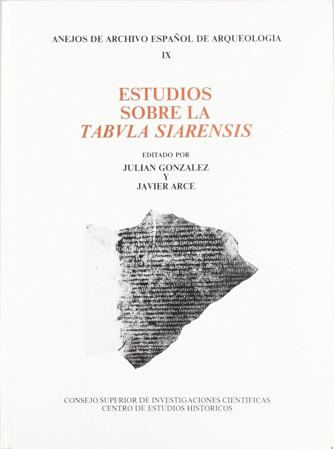 Estudios sobre la Tabula Siarensis