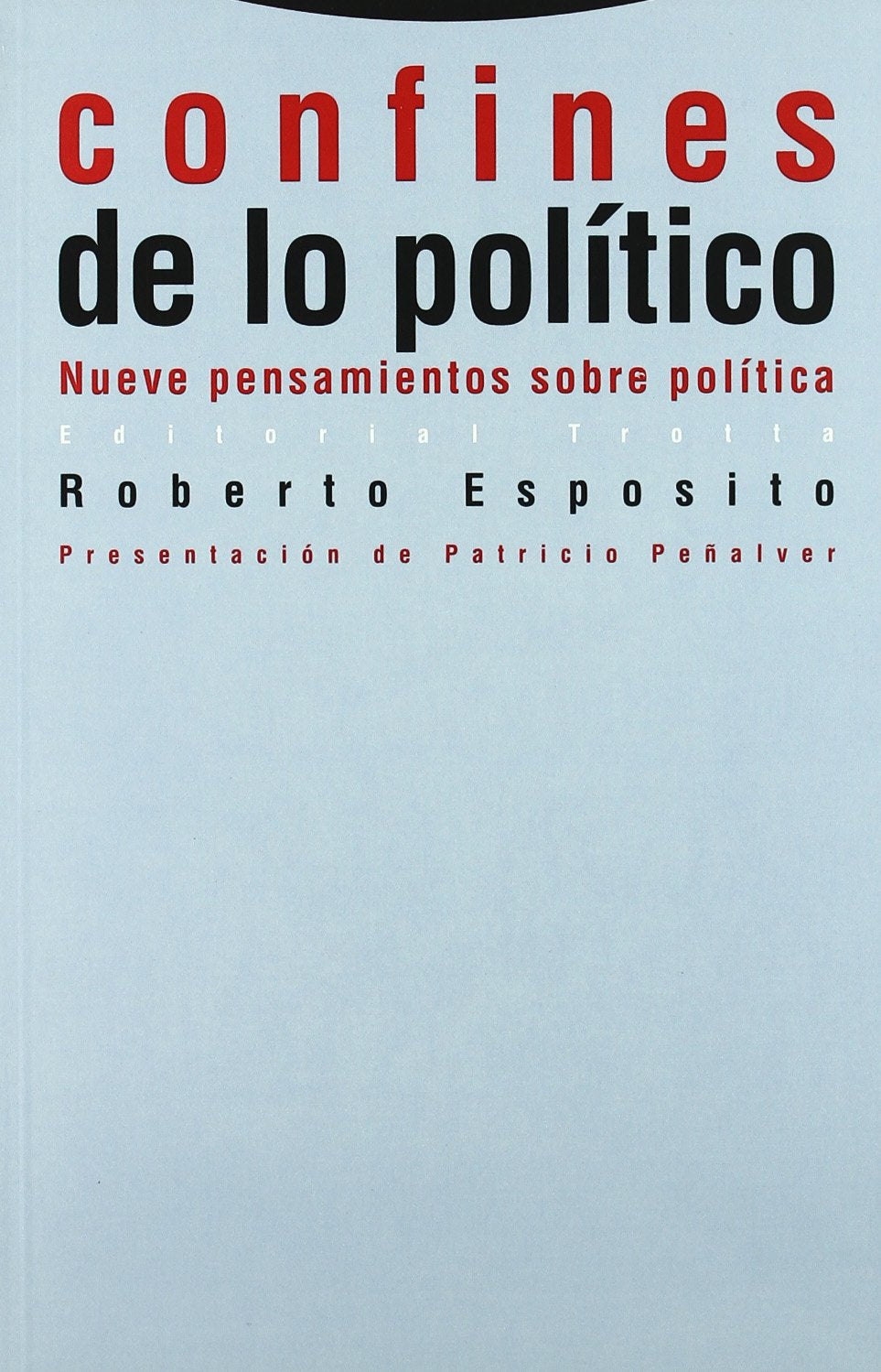 Confines De Lo Político. Nueve Pensamientos Sobre Política (Estructuras y Procesos. Ciencias Sociales)