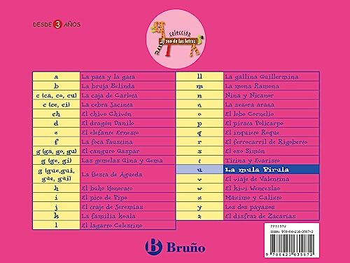 La mula Pirula: Juega con la u (Castellano - A PARTIR DE 3 AÑOS - LIBROS DIDÁCTICOS - El zoo de las letras)