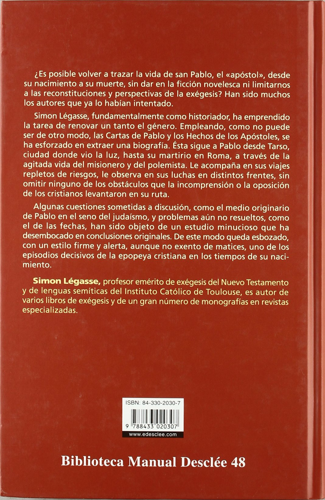 Pablo apóstol. Ensayo de biografía crítica (Biblioteca Manual Desclée)