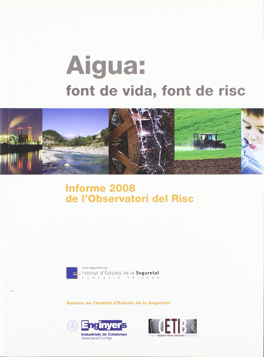 Aigua: font de vida, font de risc : informe 2008 de l'Observatori del Risc