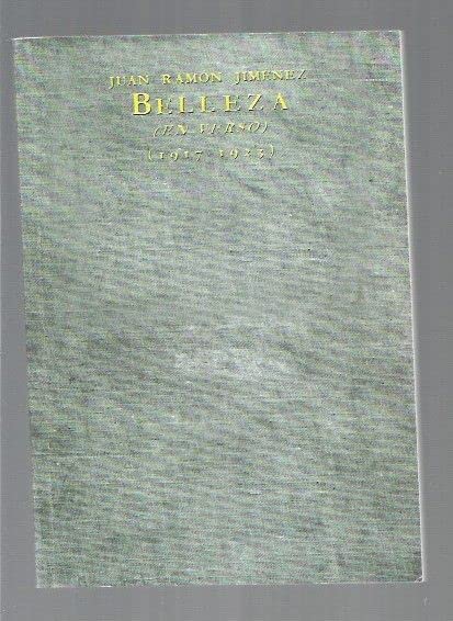 BELLEZA (EN VERSO) (1917-1923) (FACSIMIL)