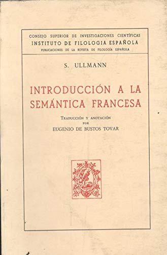 Introducción a la semántica francesa (SIN COLECCION)