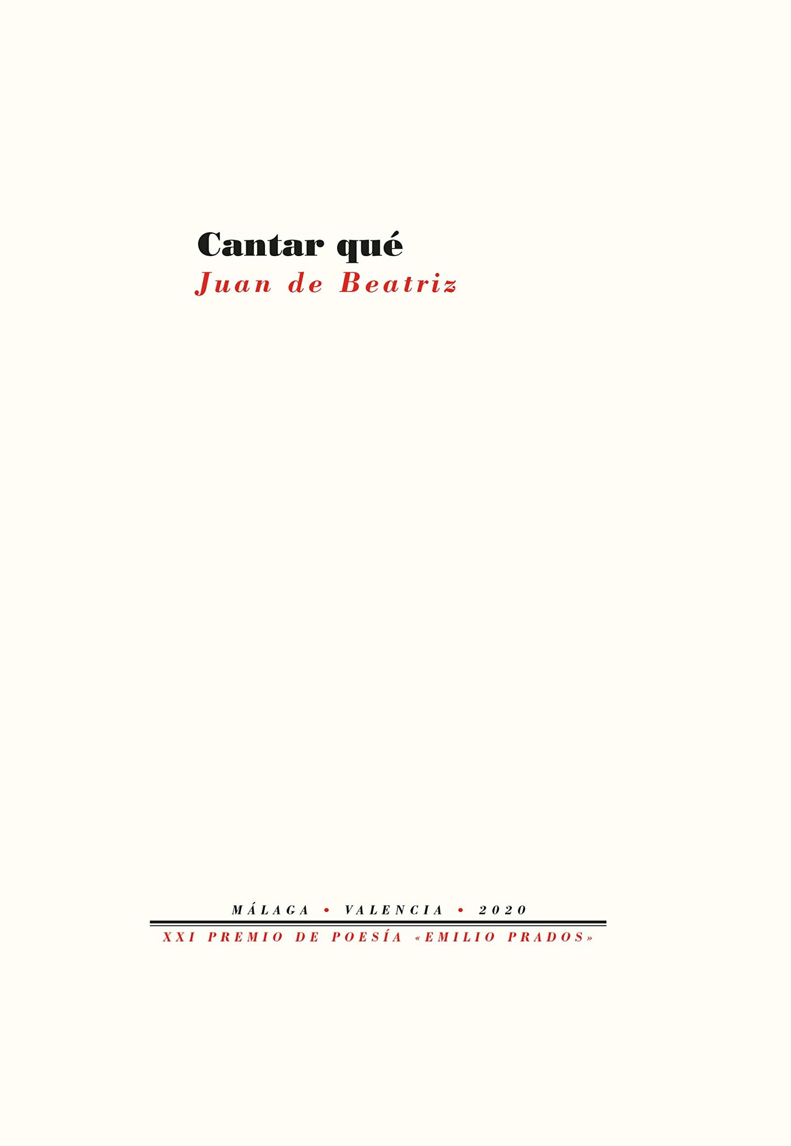 Cantar qué: 21 (Fuera de colección)