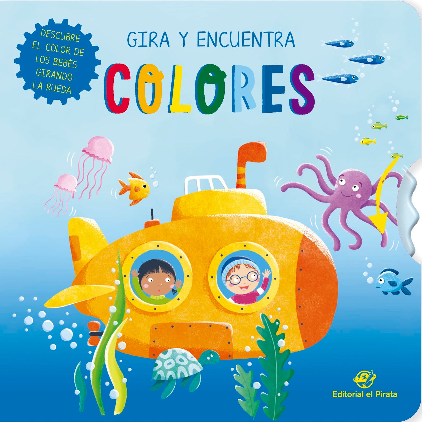 Gira y encuentra - Colores: Libro cartón con rueda para bebés 0 a 3 años - Aprende colores y motricidad: 1