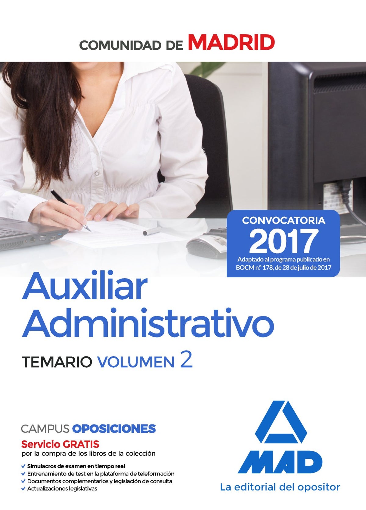 Auxiliar Administrativo de la Comunidad de Madrid. Temario Volumen 2