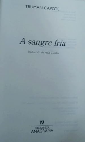 A Sangre Fría