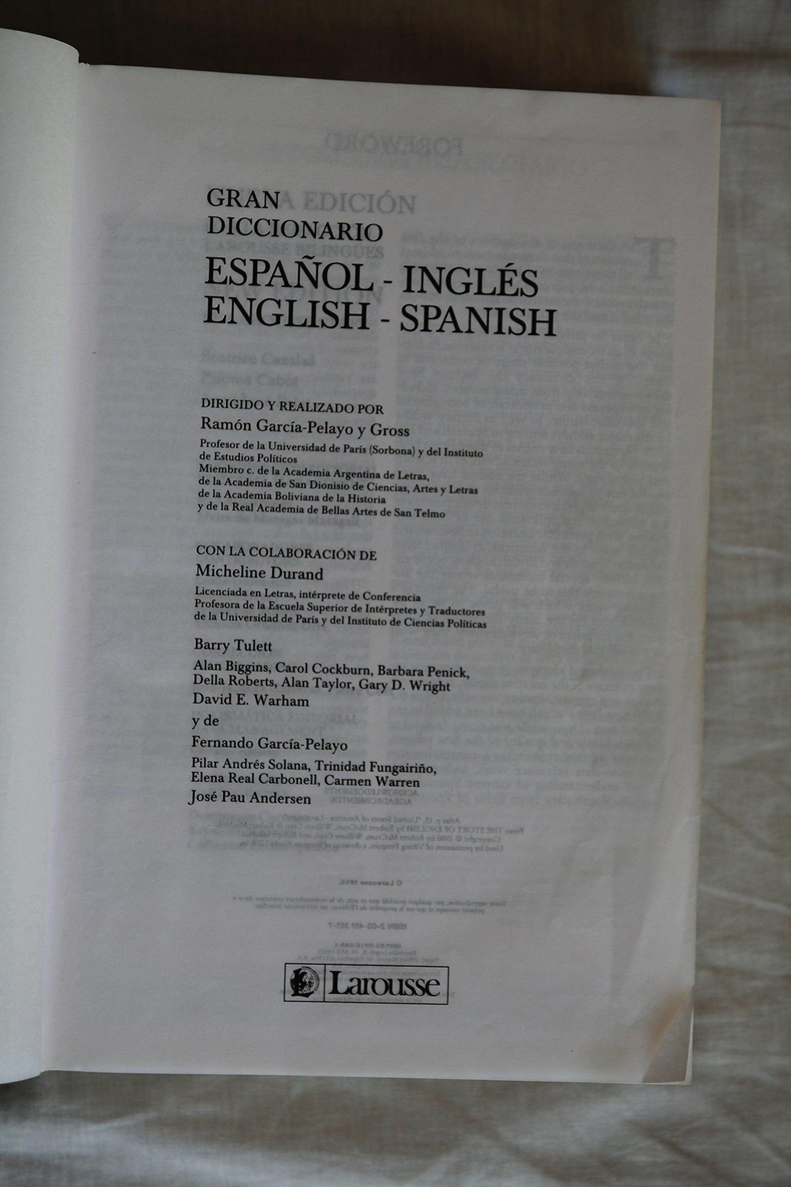 Gran diccionario español-ingles, english-spanish