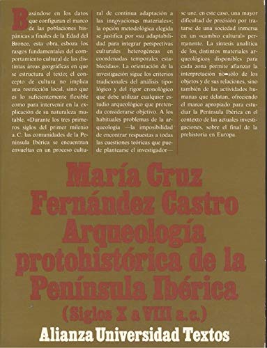 Arqueologia protohistorica de la peninsula iberica : s. X a VIII ac