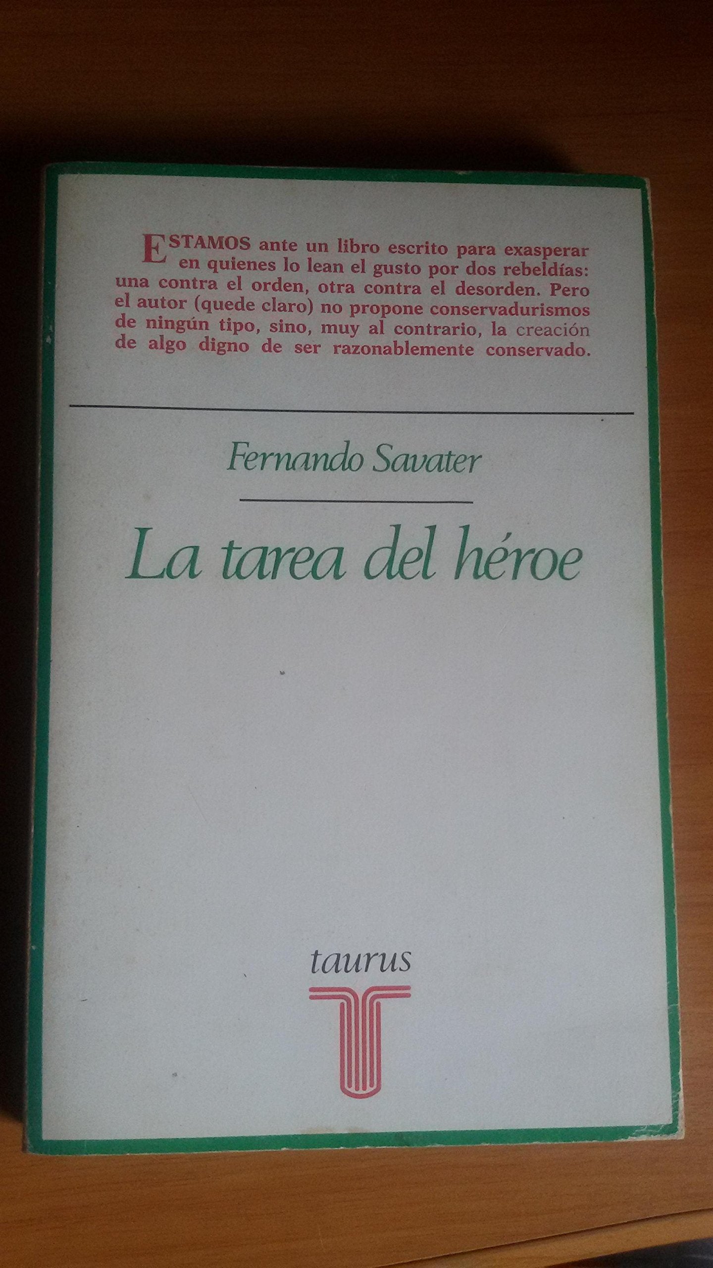 La tarea del heroe