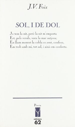 Sol, i de dol (L'Escorpí. Poesia)