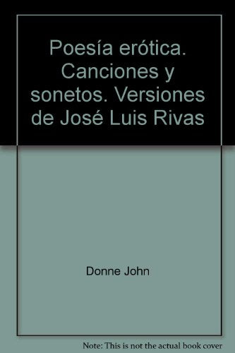 Poesia erotica. canciones y sonetos