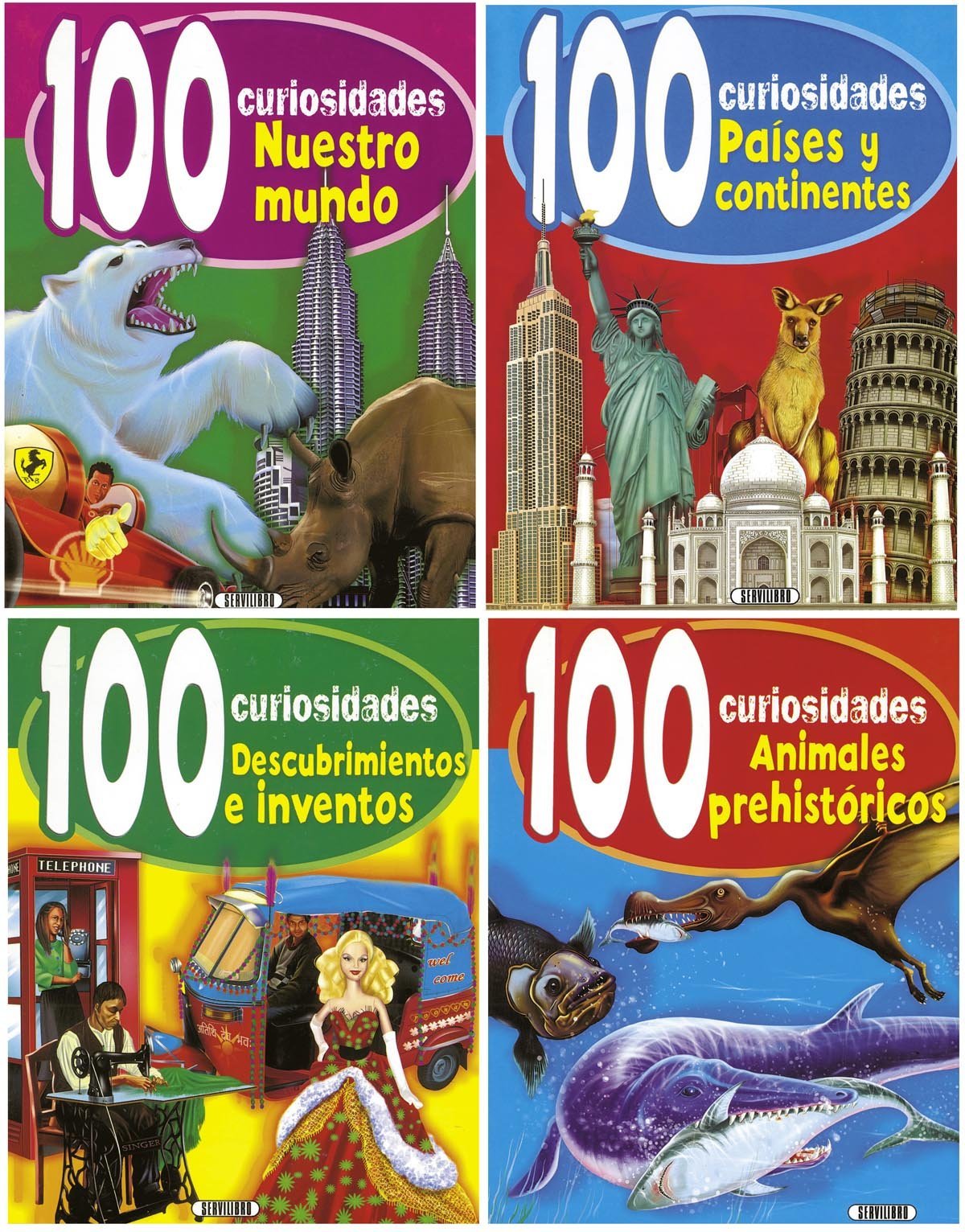 100 CURIOSIDADES 4 TITULOS (SIN COLECCION)