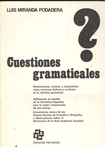 Cuestiones gramaticales